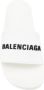 Balenciaga Badslippers met logo-reliëf Wit - Thumbnail 4