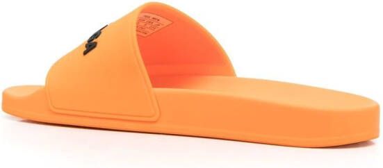 Balenciaga Slippers met logodetail Oranje