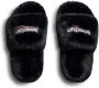 Balenciaga Slippers met logopatch Zwart - Thumbnail 4