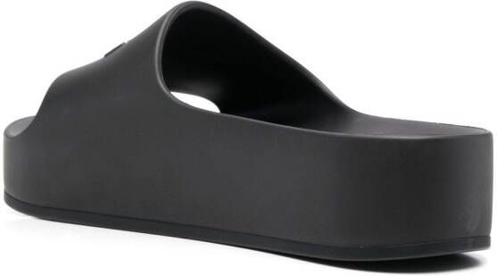 Balenciaga Chunky slippers met logo-reliëf Zwart