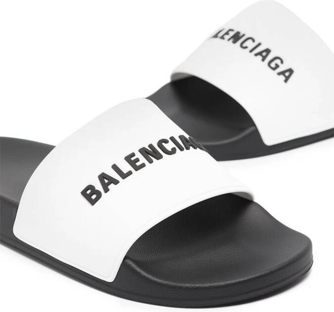 Balenciaga Slippers verfraaid met logo Zwart