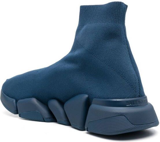 Balenciaga Speed 2.0 gebreide sneakers Blauw