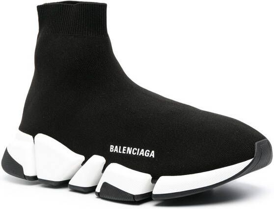 Balenciaga Speed 2.0 gebreide sneakers Zwart