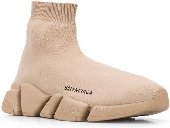Balenciaga Speed 2.0 gebreide sneakers Beige