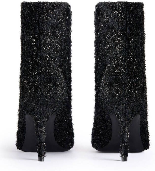 Balenciaga Square Knife tweed laarzen Zwart