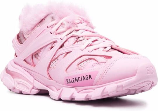 Balenciaga Track sneakers van imitatiebont Roze