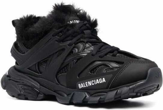 Balenciaga Track sneakers van imitatiebont Zwart