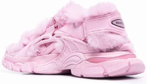 Balenciaga Trainingssandalen van imitatiebont Roze
