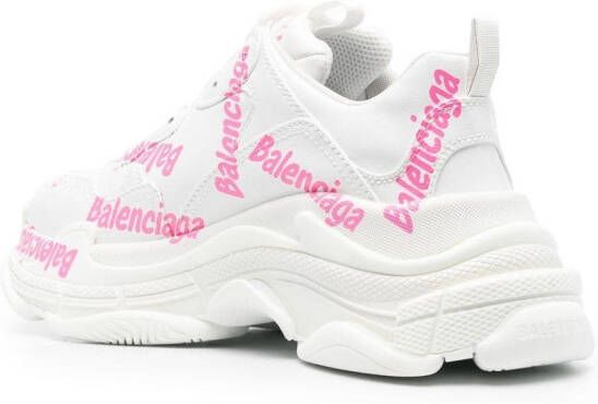 Balenciaga Triple S sneakers met logoprint Wit
