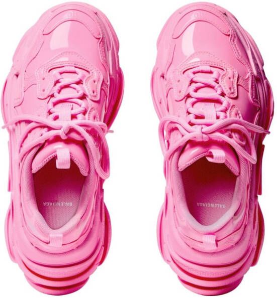 Balenciaga Triple S sneakers met gelakte afwerking Roze