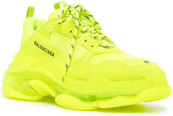 Balenciaga Triple S sneakers met doorzichtige zool Geel - Schoenen.nl