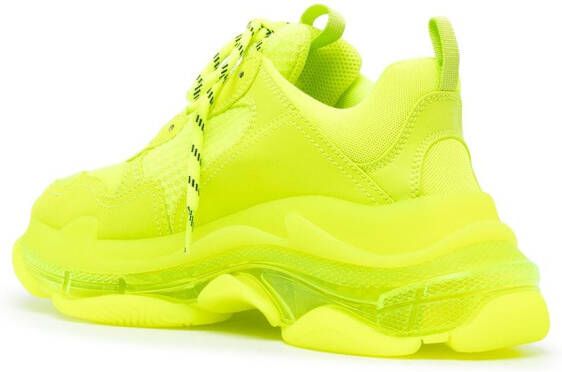 Balenciaga Triple S sneakers met doorzichtige zool Geel - Schoenen.nl