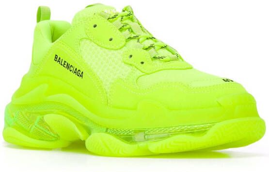 Balenciaga Triple S sneakers met doorzichtige zool Geel - Schoenen.nl