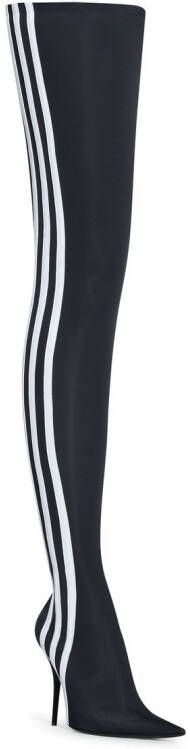Balenciaga x adidas Knife 110mm overknee laarzen Zwart