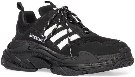 Balenciaga x adidas Triple S sneakers Zwart