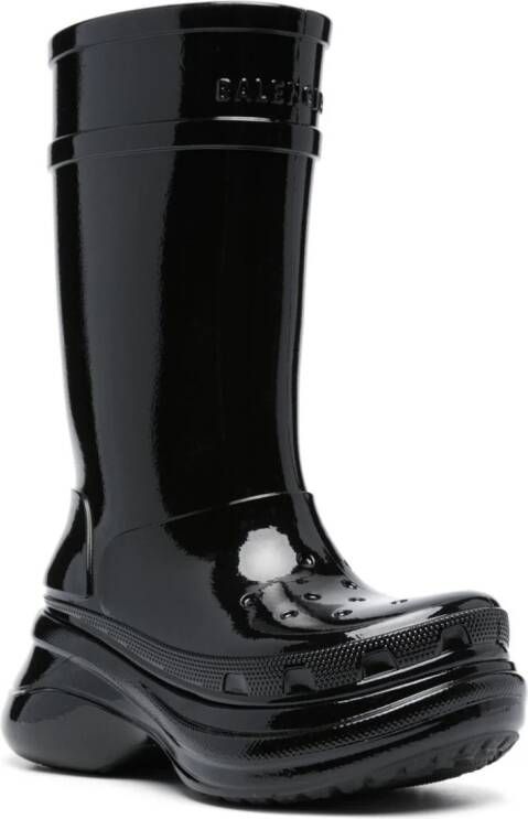 Balenciaga x Crocs laarzen met gelakte afwerking Zwart