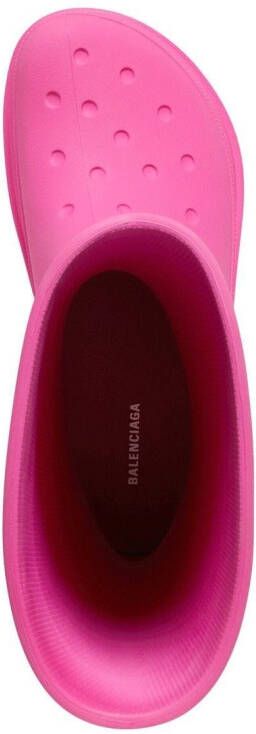 Balenciaga x Crocs laarzen met logo-reliëf Roze