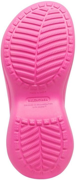 Balenciaga x Crocs laarzen met logo-reliëf Roze