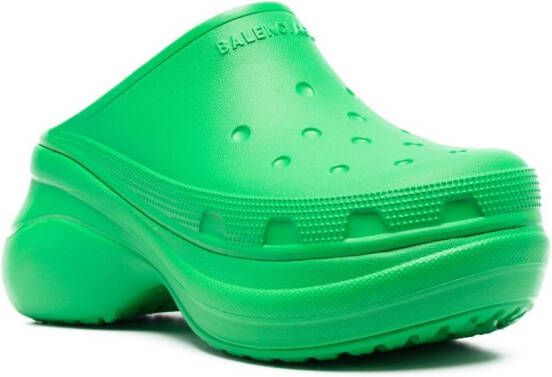 Balenciaga x Crocs muiltjes met plateauzool Groen
