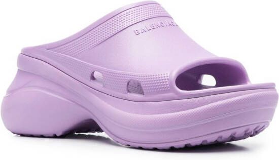 Balenciaga x Crocs Pool Crocs sandalen met plateauzool Paars