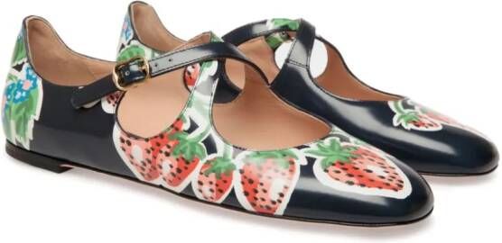 Bally Baunty leren ballerina's Zwart