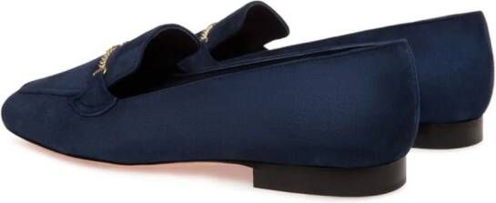 Bally Daily Emblem leren loafers Blauw