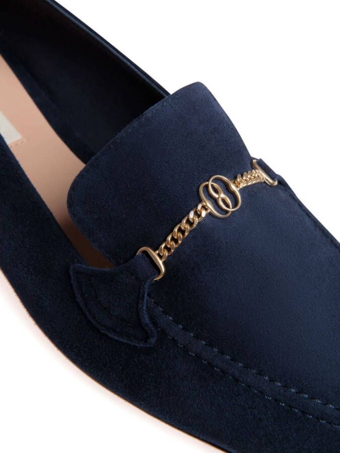 Bally Daily Emblem leren loafers Blauw