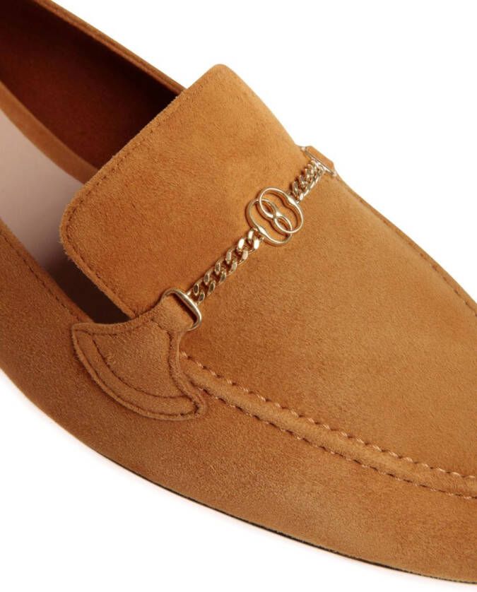 Bally Daily Emblem suède loafers Geel