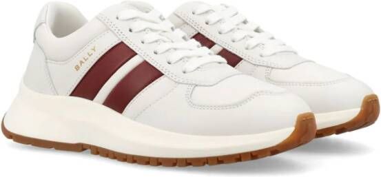 Bally Darsyl gestreepte leren sneakers Wit