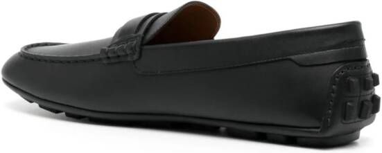 Bally Leren loafers met logoplakkaat Zwart