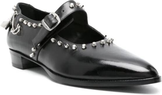 Bally Gerwin leren loafers met studs Zwart