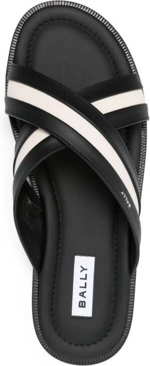 Bally Glide leren sandalen Zwart