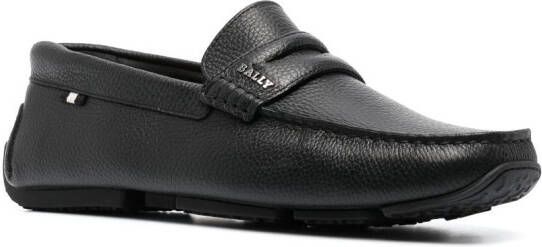 Bally Loafers met textuur Zwart