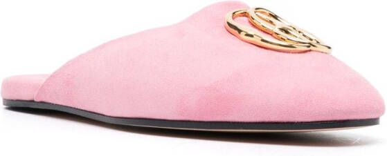 Bally Gylon leren slippers Roze