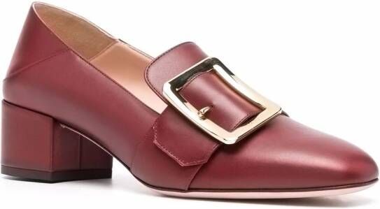 Bally Janelle loafers met blokhak Rood