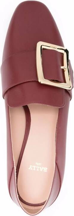 Bally Janelle loafers met blokhak Rood