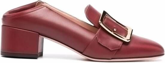 Bally Janelle loafers met blokhak Rood