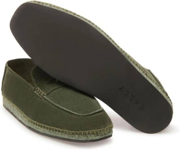 Bally Leren espadrilles Groen