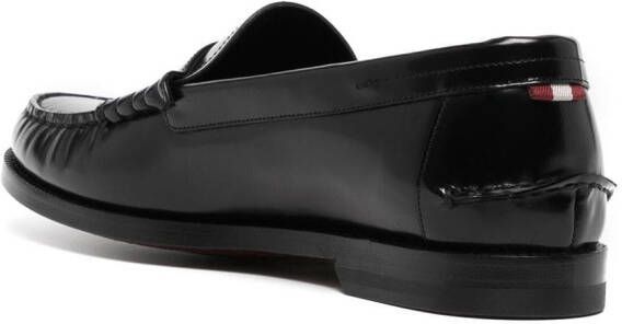 Bally Lakleren loafers Zwart