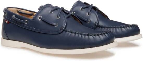 Bally Leren bootschoenen Blauw