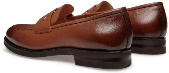 Bally Leren penny loafers Bruin