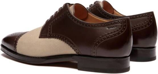 Bally Leren derby schoenen met vlakken Bruin