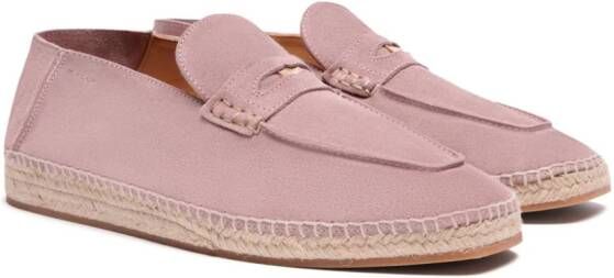 Bally Leren espadrilles met vierkante neus Roze