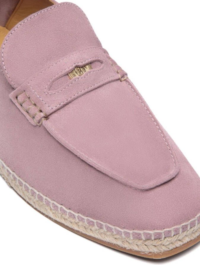 Bally Leren espadrilles met vierkante neus Roze