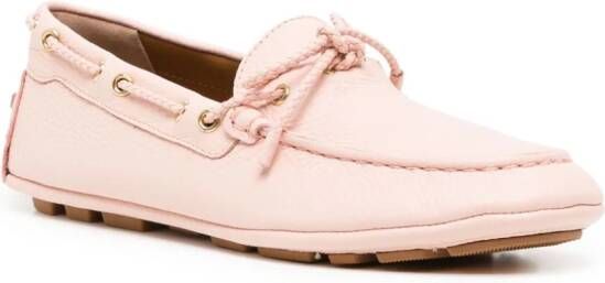 Bally Leren loafers Roze