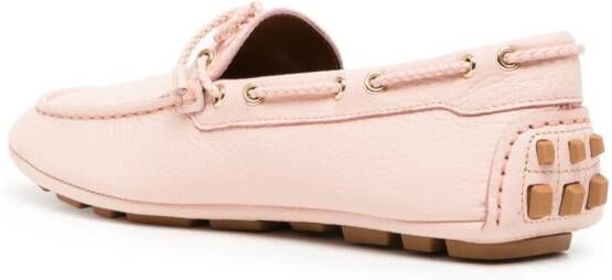 Bally Leren loafers Roze