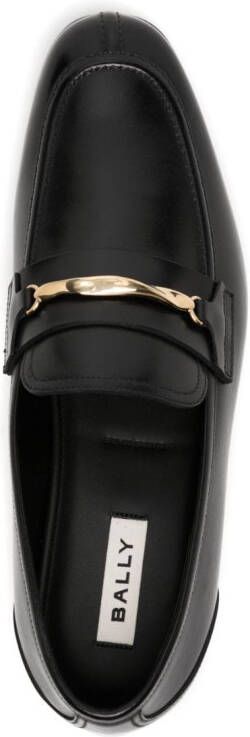 Bally Leren loafers Zwart