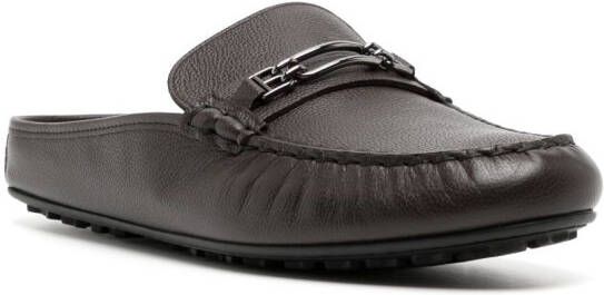 Bally Leren loafers Zwart