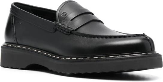 Bally Leren loafers Zwart