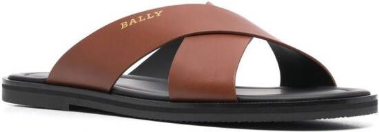 Bally Leren sandalen Bruin